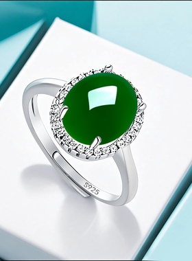 全新S925纯银戒指空托小众设计女