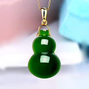 S925纯银扣横向款瓜子扣翡翠牛鼻扣葫芦吊坠扣子左右扣项坠扣头