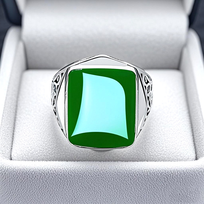 925纯银戒指空托镶嵌绿松石戒托