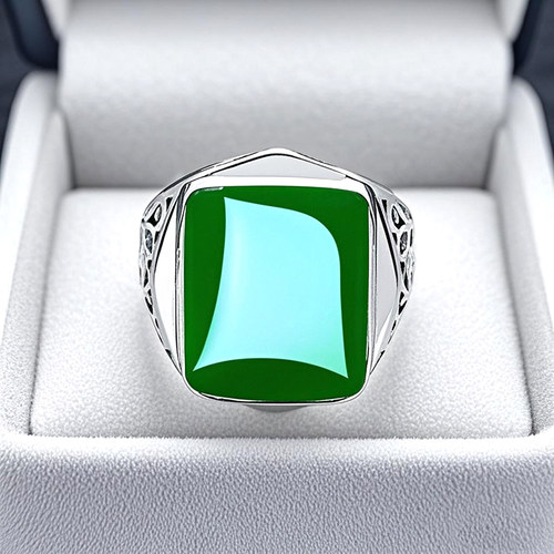 925纯银戒指空托镶嵌绿松石戒托