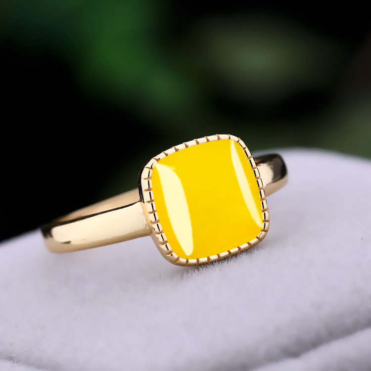 925纯银镀金戒指空托女戒指托