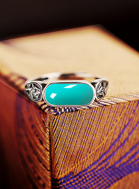 铂银满楼925银戒指空托镶嵌翡翠