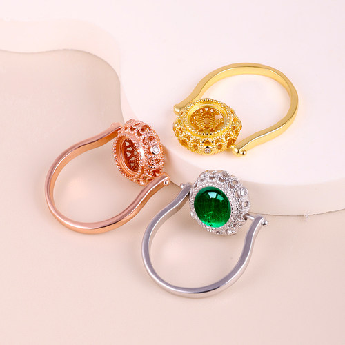 通体S925纯银镶嵌时尚银饰配件