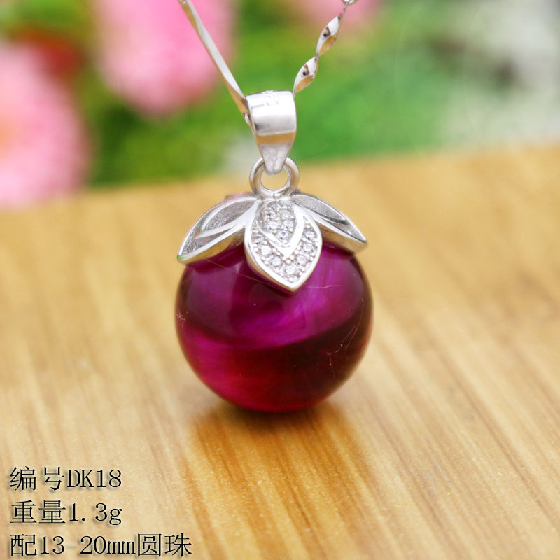 吊坠扣扣珍珠圆珠S925纯银女款