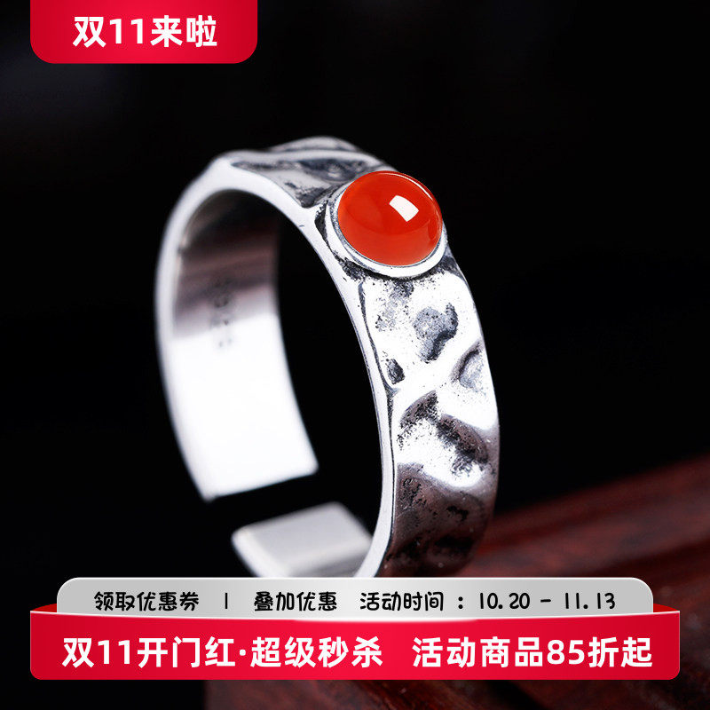 S925纯银戒指空托镶嵌戒面戒托