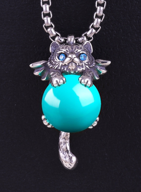 S925纯银生肖吊坠复古吊坠空托