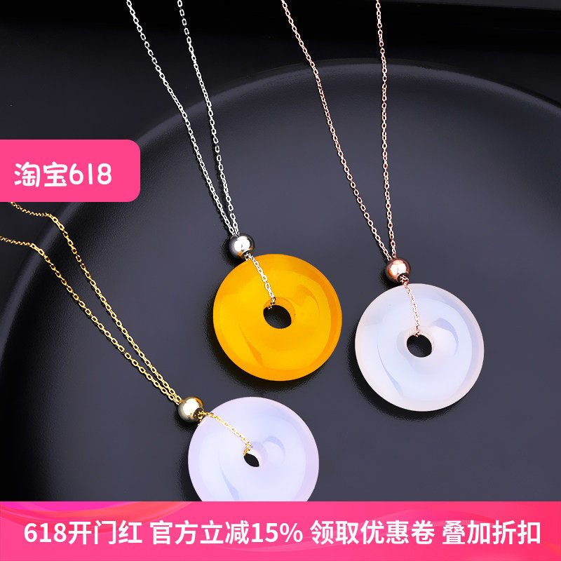 S925纯银项链 定位针式链盒子链O字链穿平安石圆珠可调节锁骨链女