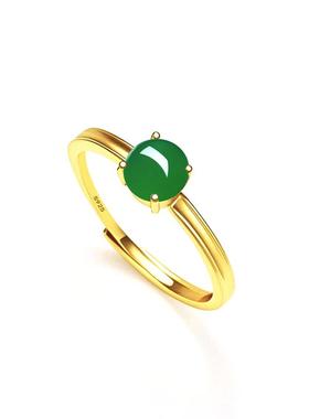 通体S925纯银戒指空托可调节简约