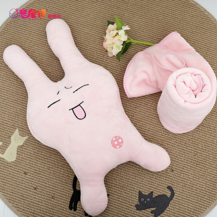 意屋语学生午睡枕头抱枕被子两用靠垫珊瑚绒汽车办公室靠枕毯