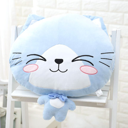 多功能午睡枕头抱枕被子两用可爱韩国卡通办公室汽车靠垫珊瑚绒被