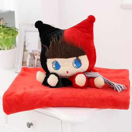 卡通午睡枕头被子汽车抱枕被子两用靠垫被大号空调被靠枕毯子p