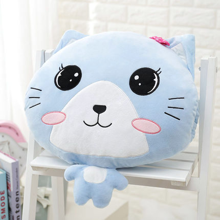 多功能午睡枕头抱枕被子两用可爱韩国卡通办公室汽车靠垫珊瑚绒被