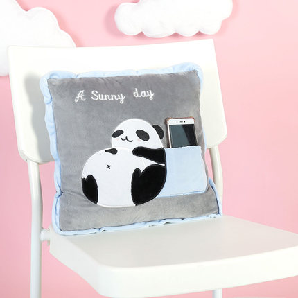 动物午睡枕头被子汽车抱枕被子两用靠垫被珊瑚绒空调被靠枕毯子