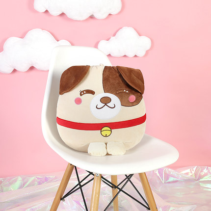 狗狗抱枕被子两用靠背垫办公室腰靠车靠枕靠垫午睡枕头可爱空调被