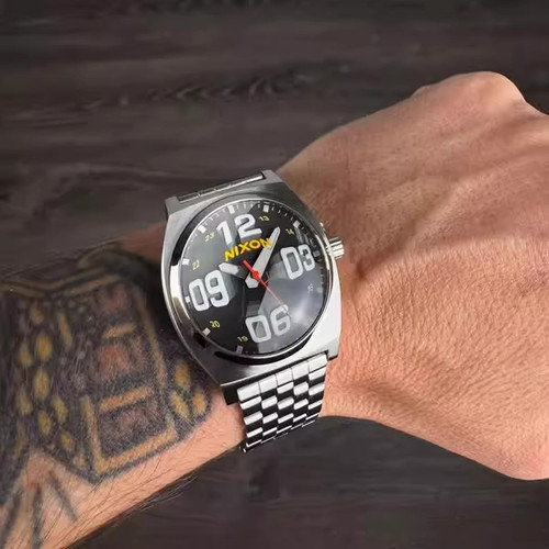 代购Nixon Time Teller 个性运动钢带夜光中性手表A045-5321-00