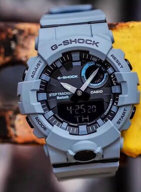 卡西欧Casio G-SHOCK雾霾蓝腕表防水防震蓝牙男女手表GBA800UC-2A