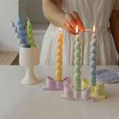 扭扭螺旋杆蜡小众氛围感香氛candle手工长杆造型香薰蜡烛