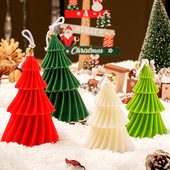 圣诞节香氛礼物装 饰摆件圣诞树型迷你圣诞香薰蜡烛伴手礼蜡烛