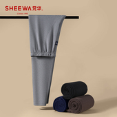 中老年线裤 兄华秋冬季 打底裤 加绒加厚贴片护膝单件秋裤 男士