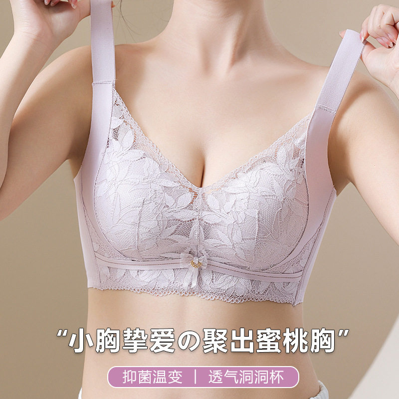 内衣女士小胸显大聚拢2025新款收副乳防下垂无钢圈蕾丝文胸罩,女士内衣/男士内衣/家居服,少女文胸,淘宝优惠券,粉丝福利购,淘宝优惠卷
