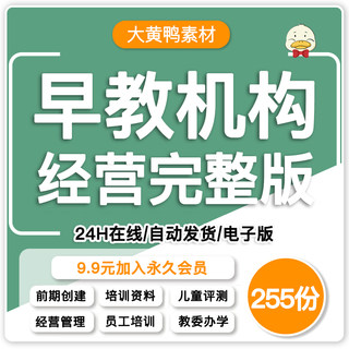 早教中心幼托班机构创办经营管理招生方案话术资料开业方案合同表