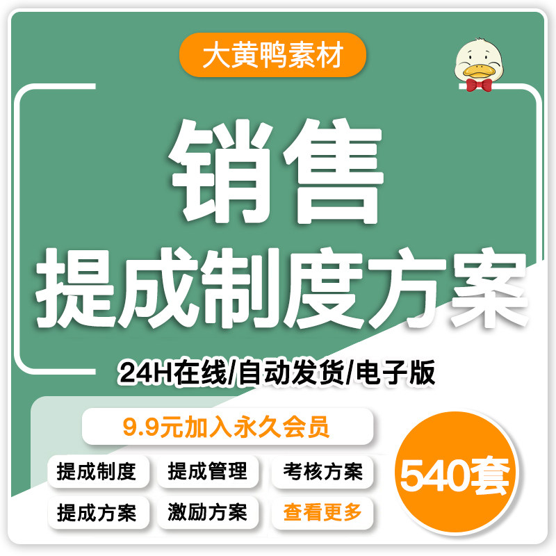 销售提成制度方案业务人员培训薪资薪酬管理绩效考核激励制度表格