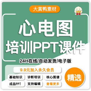 医院医生护士心电图相关知识规范化岗前培训PPT课件模板教程资料