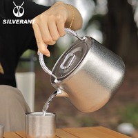 SILVERANT/银蚁纯钛烧水壶轻量户外露营野营便携烧茶壶煮水壶茶具