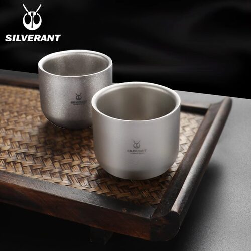 Silverant银蚁纯钛双层茶杯