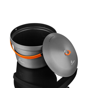 火枫户外盛宴烧饭锅加厚不粘锅4-6人野营野炊3L煮饭篝火吊锅大锅