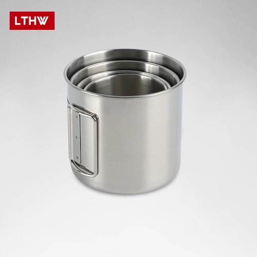 LTHW путешествует на открытом воздухе складной водяной чашки чайной чашки для чашки для кемпинга чашка чашки кофейня 304 из нержавеющей стали.