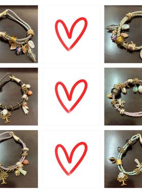 民族风水晶复古19cm手链