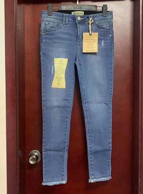M码女夏季休闲九分牛仔裤时尚修身裤全新带吊牌品牌断码不退不换
