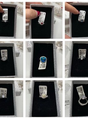 16号白金色闪耀美戒女戒指围50mm时尚百搭女士饰品女指环欧美新品