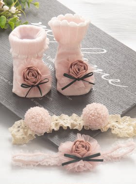 婴儿袜子发带不勒头夏季纯棉线