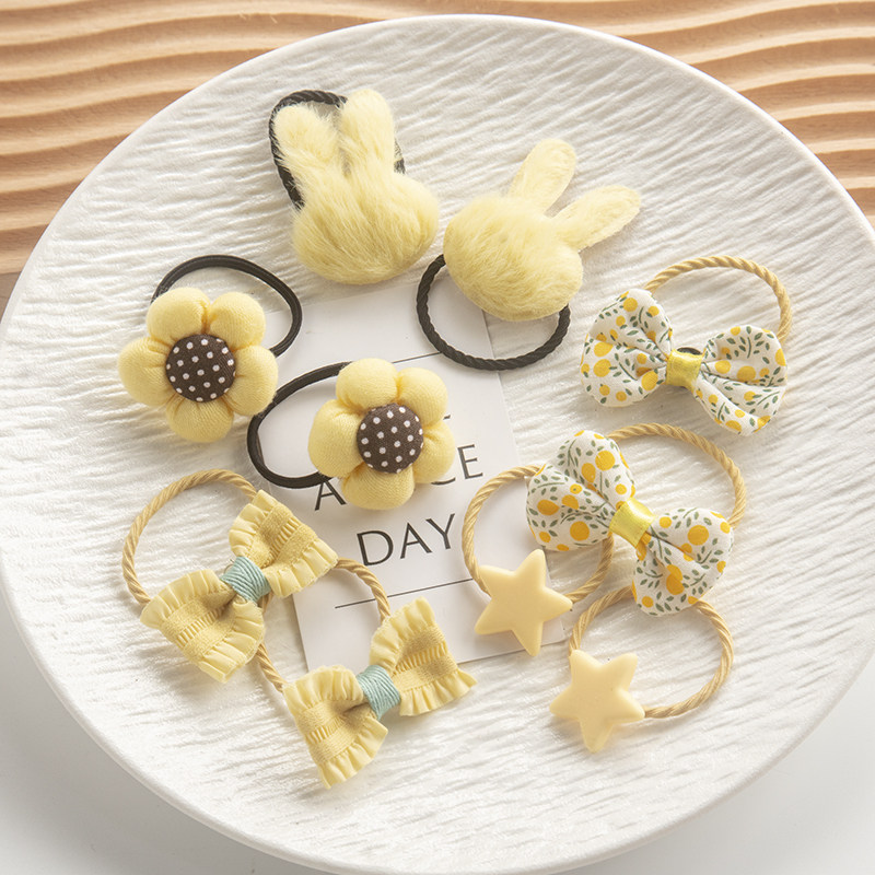 2025宝宝超萌皮筋不伤发可爱布艺公主蝴蝶结发圈皮筋头绳儿童发饰