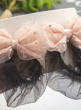 宝宝儿童发饰女童跳舞发网舞蹈盘发网兜演出女孩头饰小学生发夹