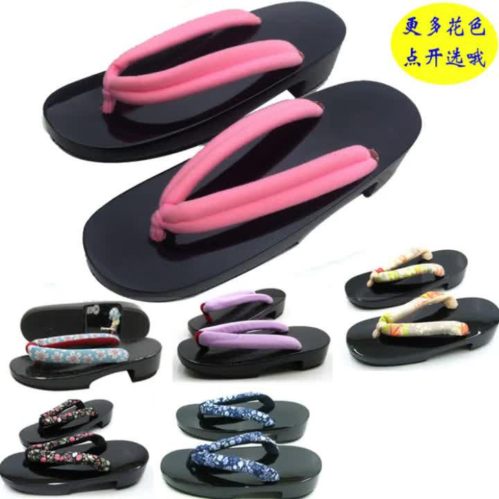 高货木屐 雪小路野蔷薇 琪露诺 拖鞋 实木 橡胶底 凛凛蝶cos和风