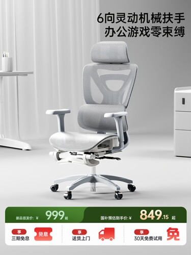 TotGuard人体工学椅电脑椅家用办公座椅电竞椅久坐学习书桌椅子E1