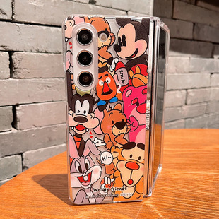 适用于三星Zfold6手机壳fold5折叠屏w24/w23国行心系天下左右大折叠GalaxyFOLD7/FOLD4卡通动漫前后保护壳