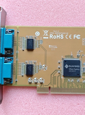 拆机旧的SUNIX SER5037A RS-232 2口PCI串口卡