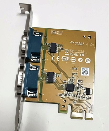 sunix 盒装SER6437A RS-232 2口PCI-E串口通信卡WIN10 WIN11信创