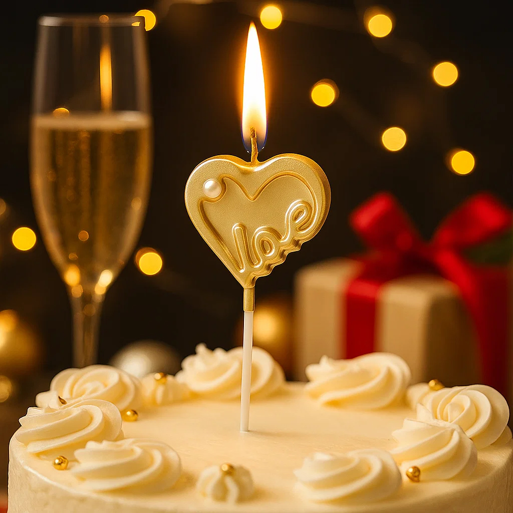 包邮钻石镶钻love蜡烛蛋糕装饰情人节情侣表白我爱你蜡烛生日插件