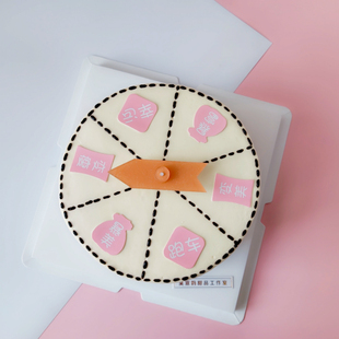 升级版幸运箭头网红指针蛋糕装饰 生日许愿大转盘转针烘焙配件