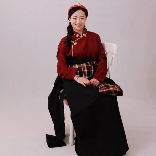 安多姑娘推荐传统藏族长袍经典生活装任意场合不限地域藏族服饰