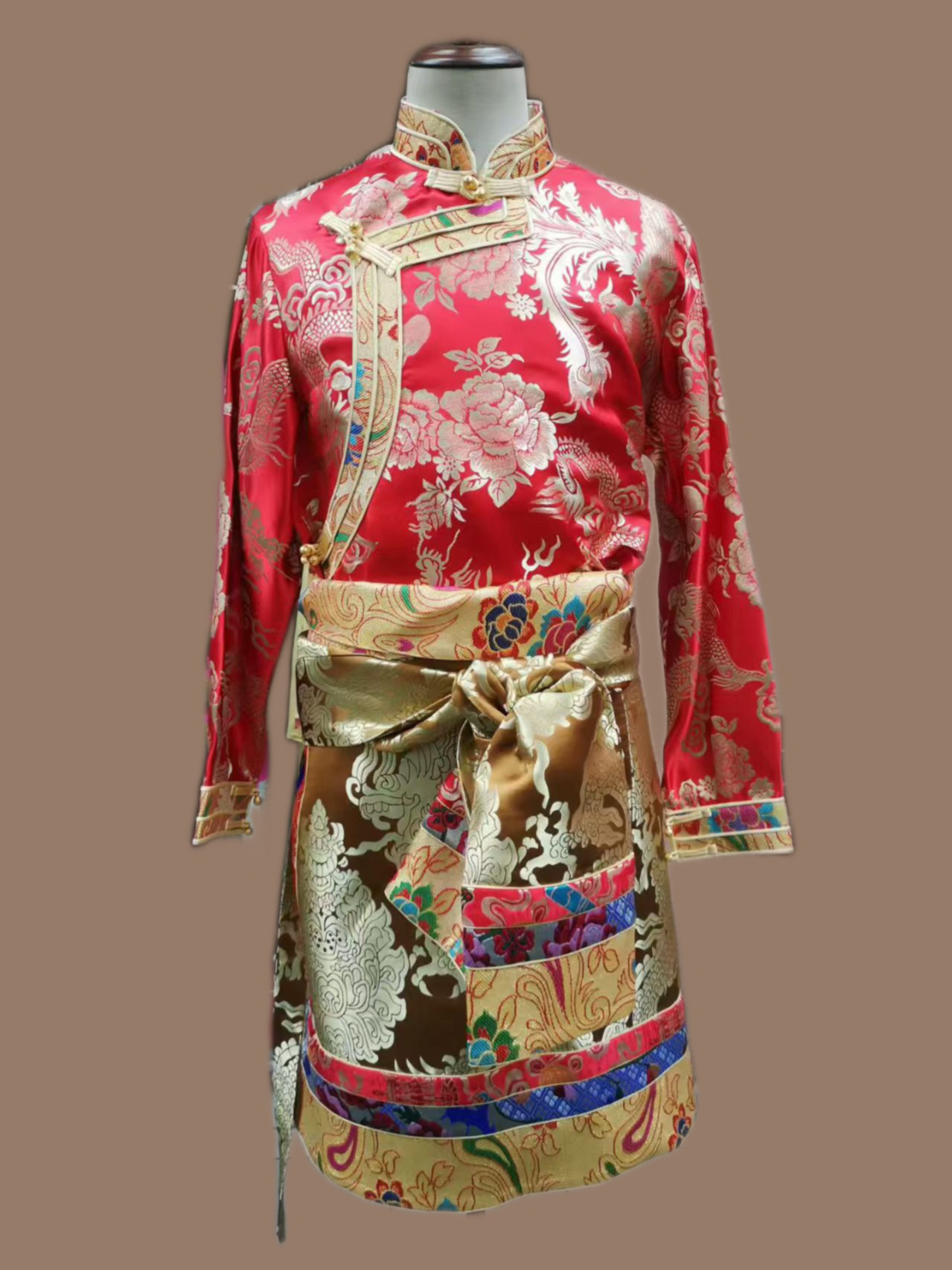 安多姑娘推传统藏族服饰男式锅庄演出服半身方便防藏袍一整片裹裙,男装,其他民族服装,淘宝优惠券,粉丝福利购,淘宝优惠卷