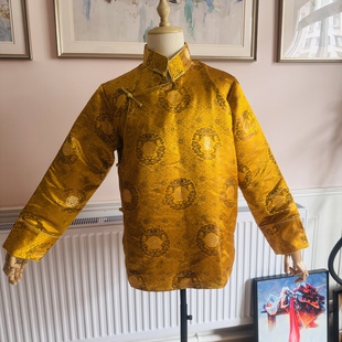 斜襟金色衬衫 安多姑娘推荐 传统经典 藏族服装 男式