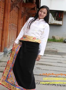 民族风黑色半裙藏服包邮