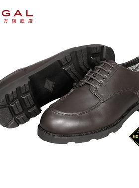 REGAL丽格56EL系带圆头防水男士商务休闲皮鞋德比平跟男鞋