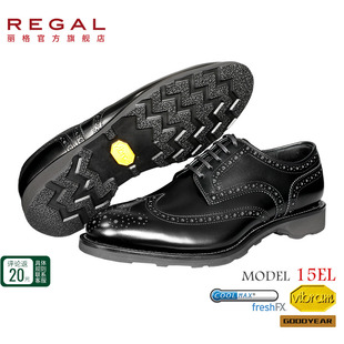 REGAL/丽格系带春秋圆头商务平跟固特异日本制男鞋15EL